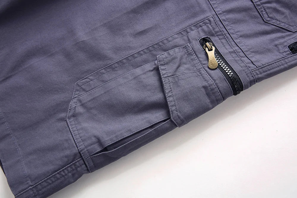 Men's Cargo Shorts 2023 Summer Army Military Cotton Loose Tactical Joggers Shorts Men Multiple Pockets Work Casual Short Pants
