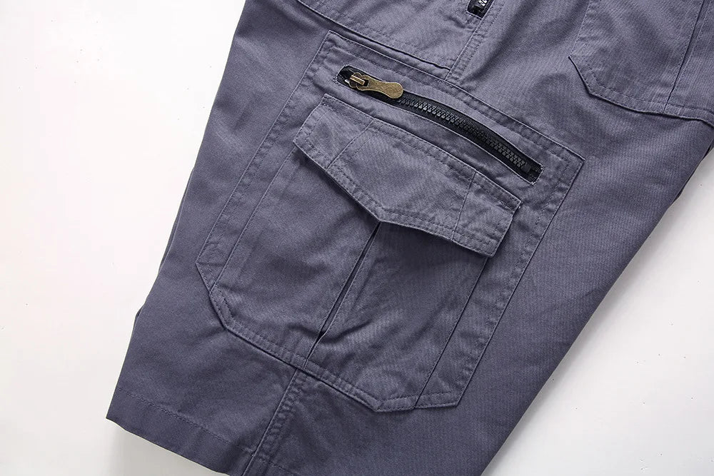Men's Cargo Shorts 2023 Summer Army Military Cotton Loose Tactical Joggers Shorts Men Multiple Pockets Work Casual Short Pants