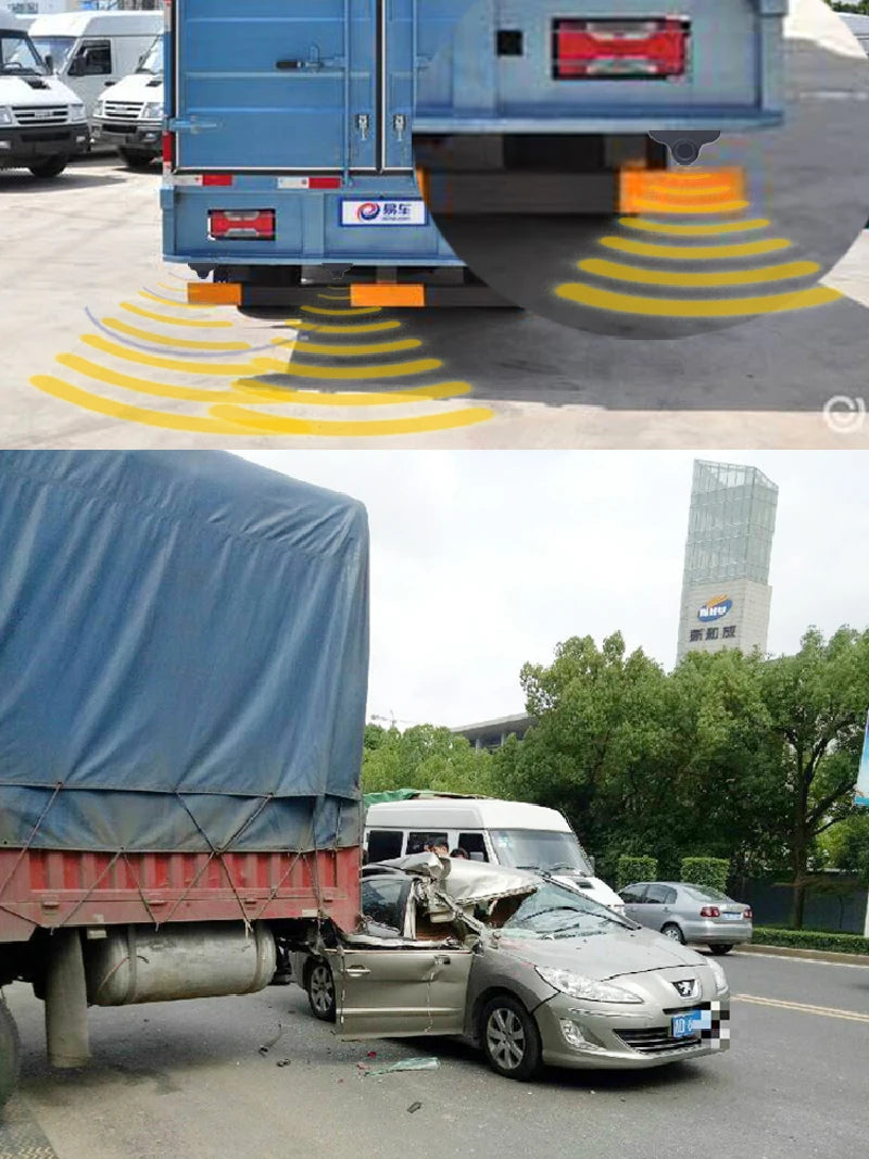 24V Parking Sensor 4 Kit Truck Parktronic Reversing Backup Radar Display For Van Rv Lorry Trailer Detector Voice Beep Alarm Bus