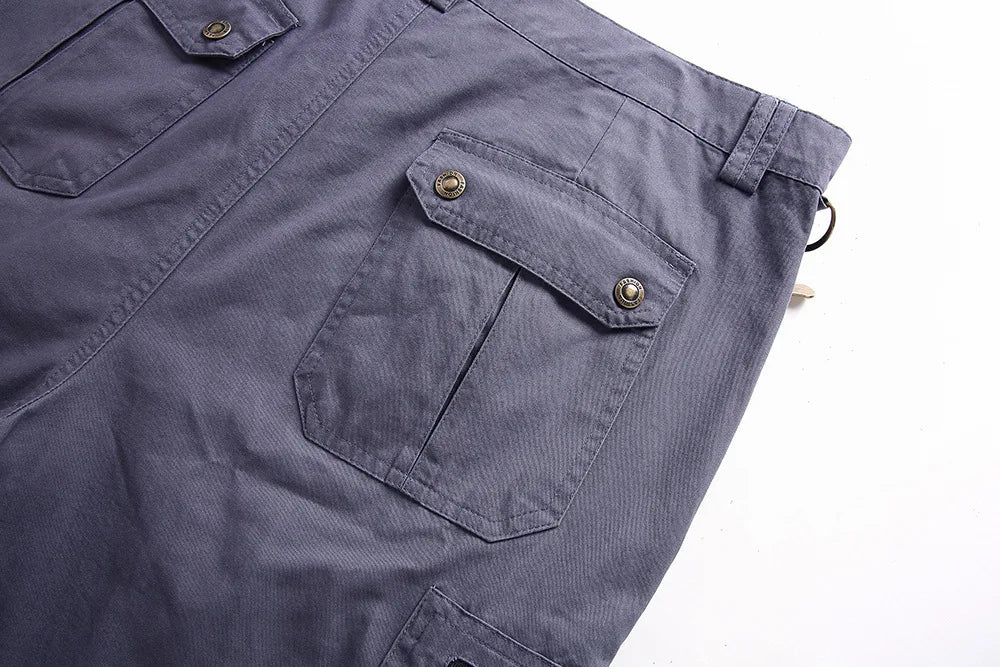 Men's Cargo Shorts 2023 Summer Army Military Cotton Loose Tactical Joggers Shorts Men Multiple Pockets Work Casual Short Pants