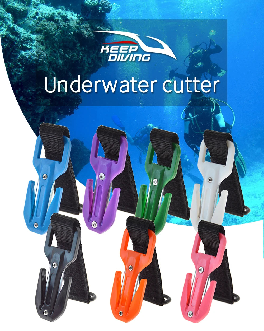 1 PCS Scuba Diving Cutting Special Knife Line Cutter Underwater Knife Secant Equipment Safety Emergency Easy Carry