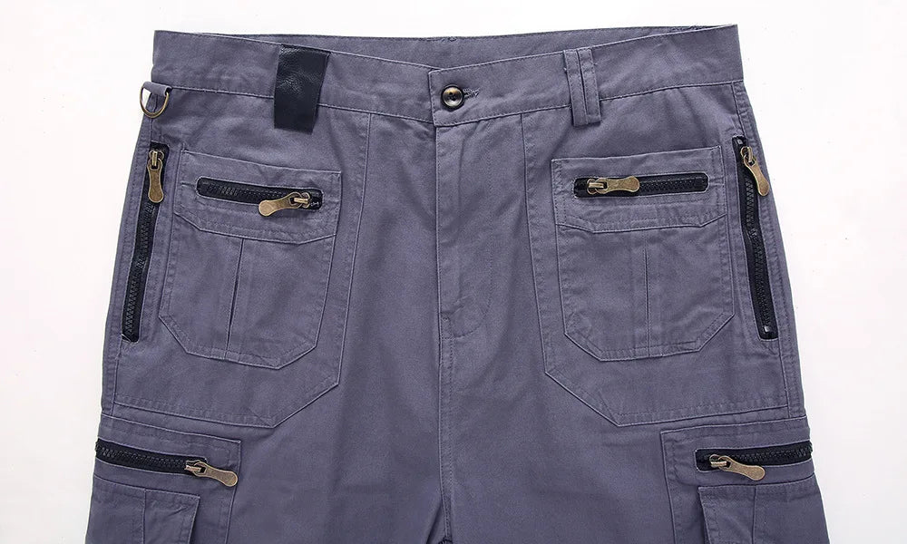 Men's Cargo Shorts 2023 Summer Army Military Cotton Loose Tactical Joggers Shorts Men Multiple Pockets Work Casual Short Pants