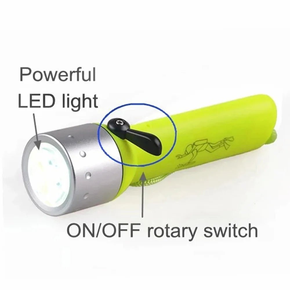 Powerful Super Bright Flashlight Diving Hunting High Lumen LED Outdoor Camping Light Waterproof Mini Portable Lighting Lantern