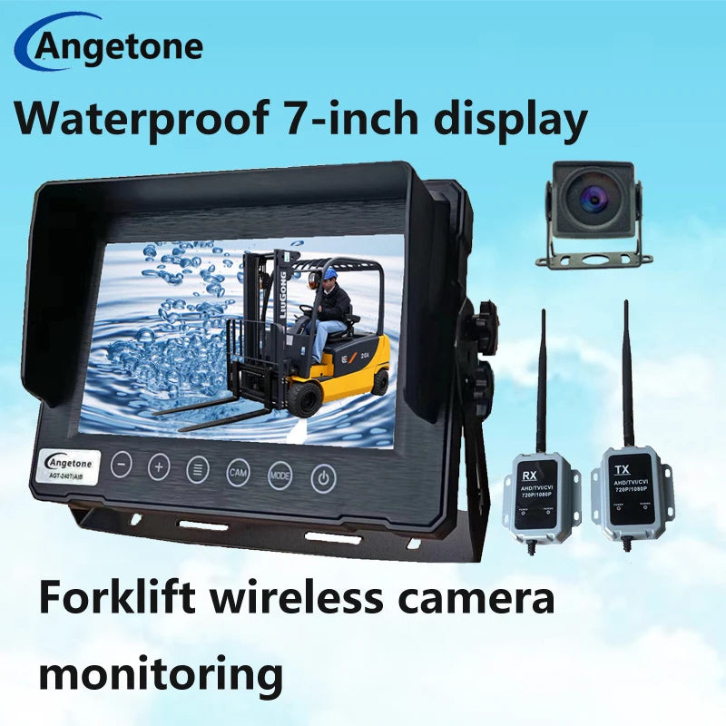 Forklift Wireless Waterproof Display Surveillance Camera HD AHD720P960P1080P Full Color Wide Angle Rear View Truck Truck 12V24V