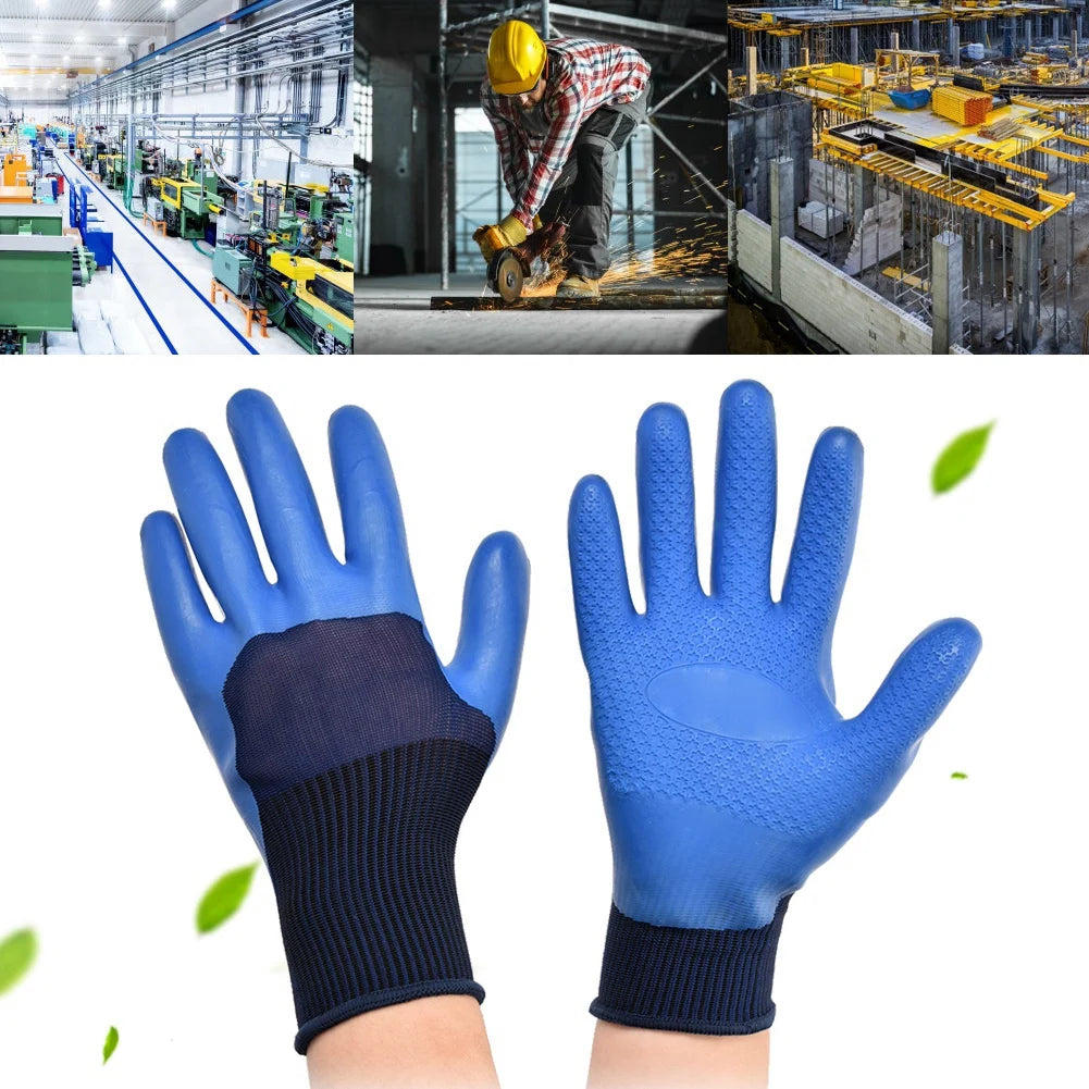 Labor  Gloves Anti slip Latex Labor  Work Gloves Wear Resistance Waterproof Safety Gloves Latex Work Waterproof Safety Gloves