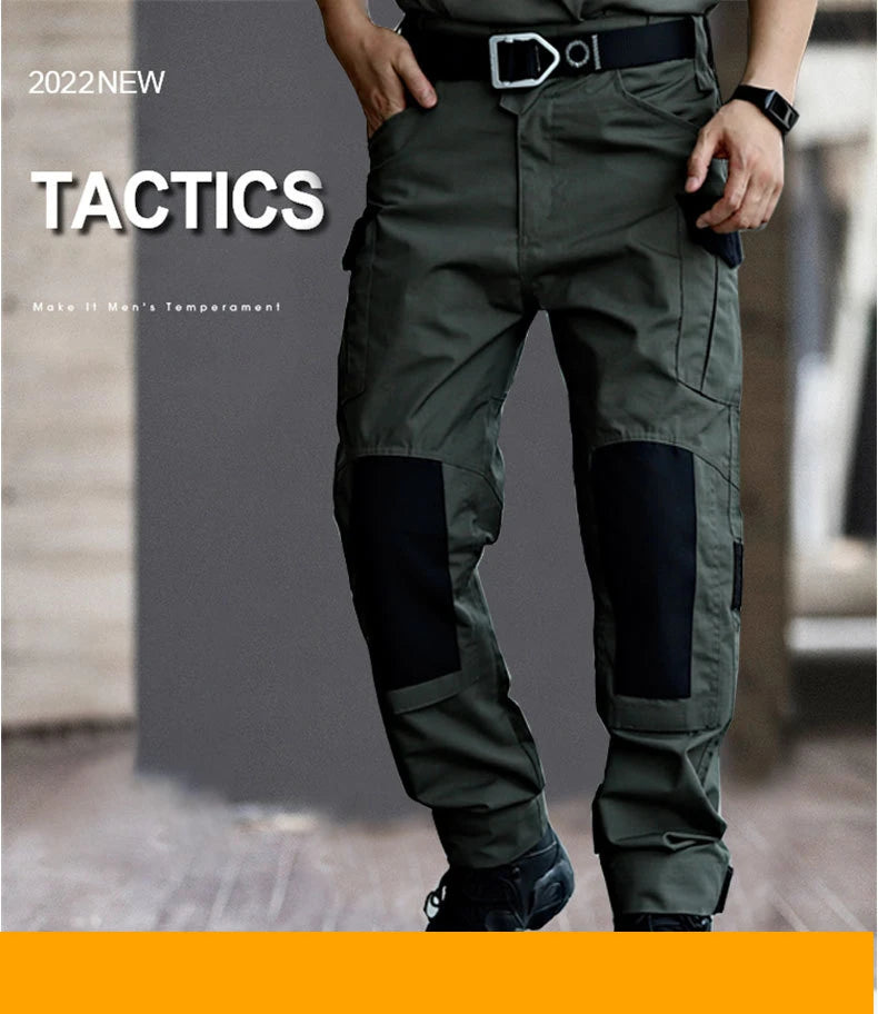 Cargo Pants Men Tactical Trousers Casual Multi Pockets Waterproof Pant Wear-Resistant Casual Trousers Outdoor Hiking Work Man