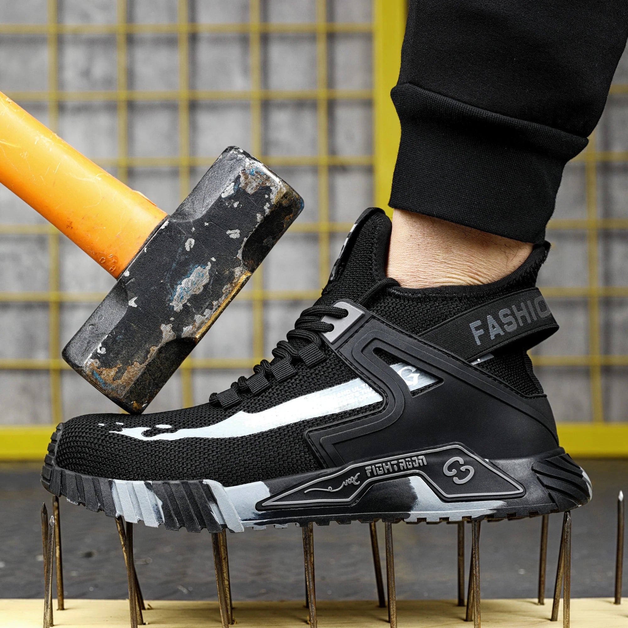 Steel Toe Work Shoes Woman Anti-Puncture Safety Shoes High top Safety Shoes Men Work Safety Boots Man Outdoor Security Boots
