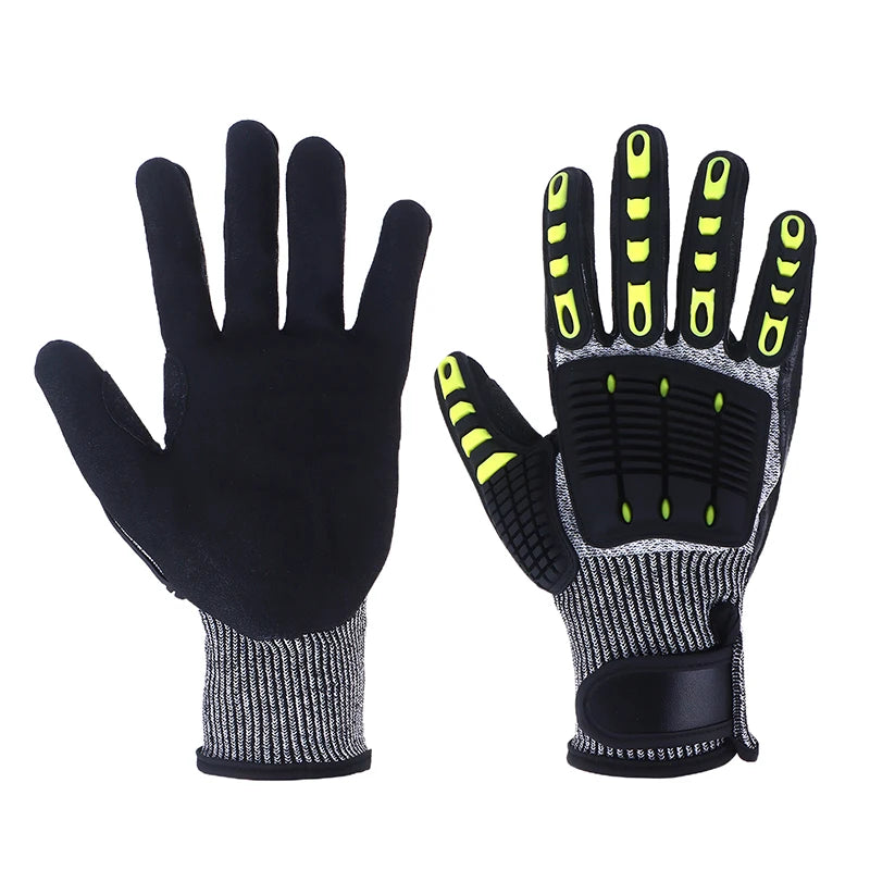 Safety Anti Vibration Safety Work Gloves Wear-resistant And Cut-resistant Mechanics Protective Work Gloves