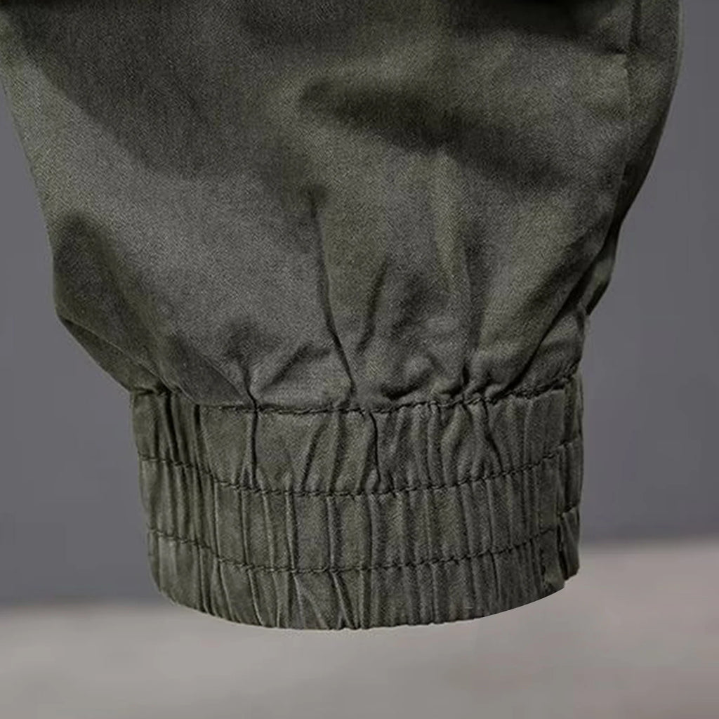 Cargo Pants for Mens Elastic Casual Trousers Zipper Multi Pocket Joggers Male Trousers Work Pants Jogging Pants