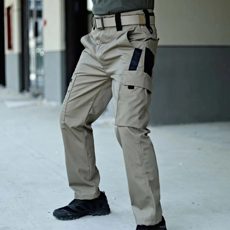 Men's Tactical Workwear Casual Pant Men Waterproof Cargo Pants Multi-pocket Wear-Resistant Outdoor Hiking Training Trousers