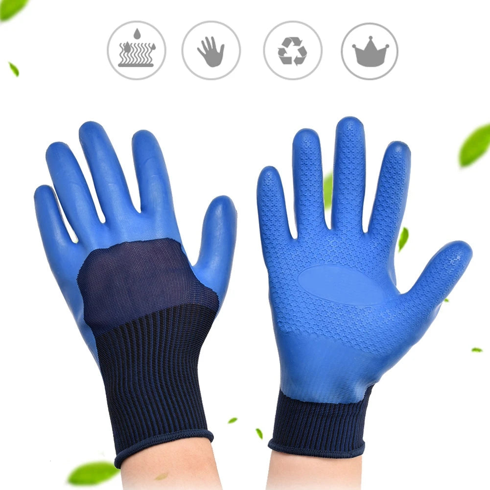 Labor  Gloves Anti slip Latex Labor  Work Gloves Wear Resistance Waterproof Safety Gloves Latex Work Waterproof Safety Gloves