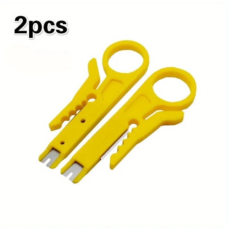 2PC Wire Stripper Knife Crimper Pliers Crimping Tool Cable Stripping Wire Cutter Multi Tools Cut Line Multifunctional Hand Tools