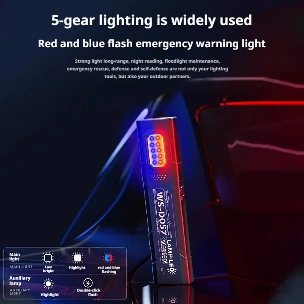 Outdoor LED Flashlight 550Lm Portable Mini Torch Light Pocket Lantern Flood Work Light with 5 Modes