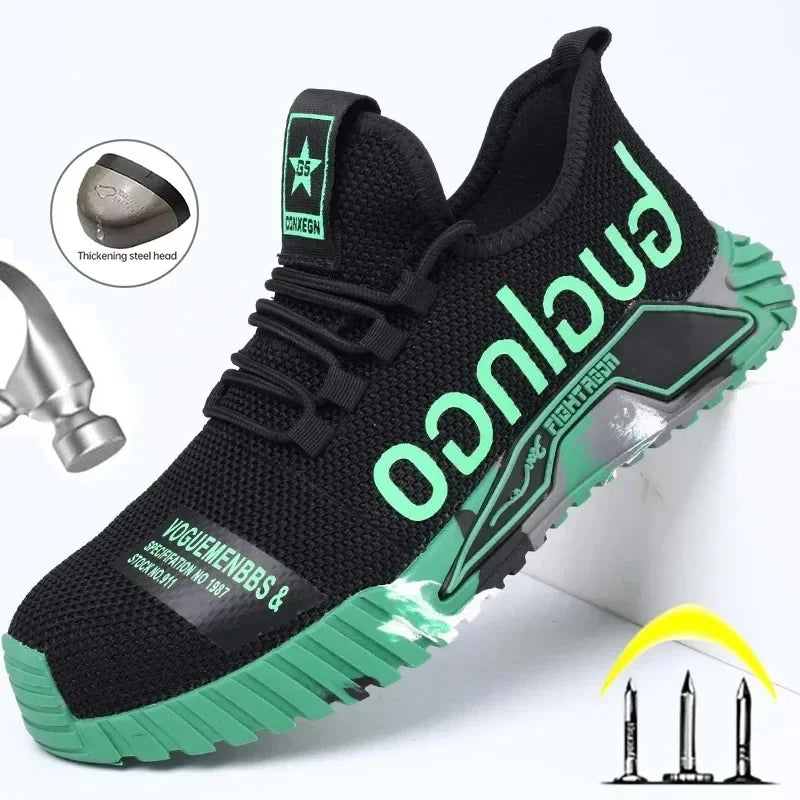 Ankle Boots Safety Shoes with Steel Toe Cap Work Sneakers Men Women Work Shoes Puncture-Proof Work Safety Boots Safety Footwear.