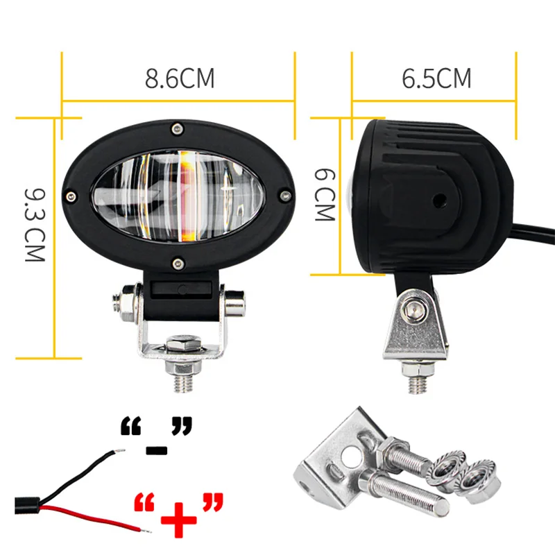Forklift LED Safety Light 12V-80V Wide Boundary Warning Light |Linear Red Zone Projection for AGV, Construction & Warehouse Use