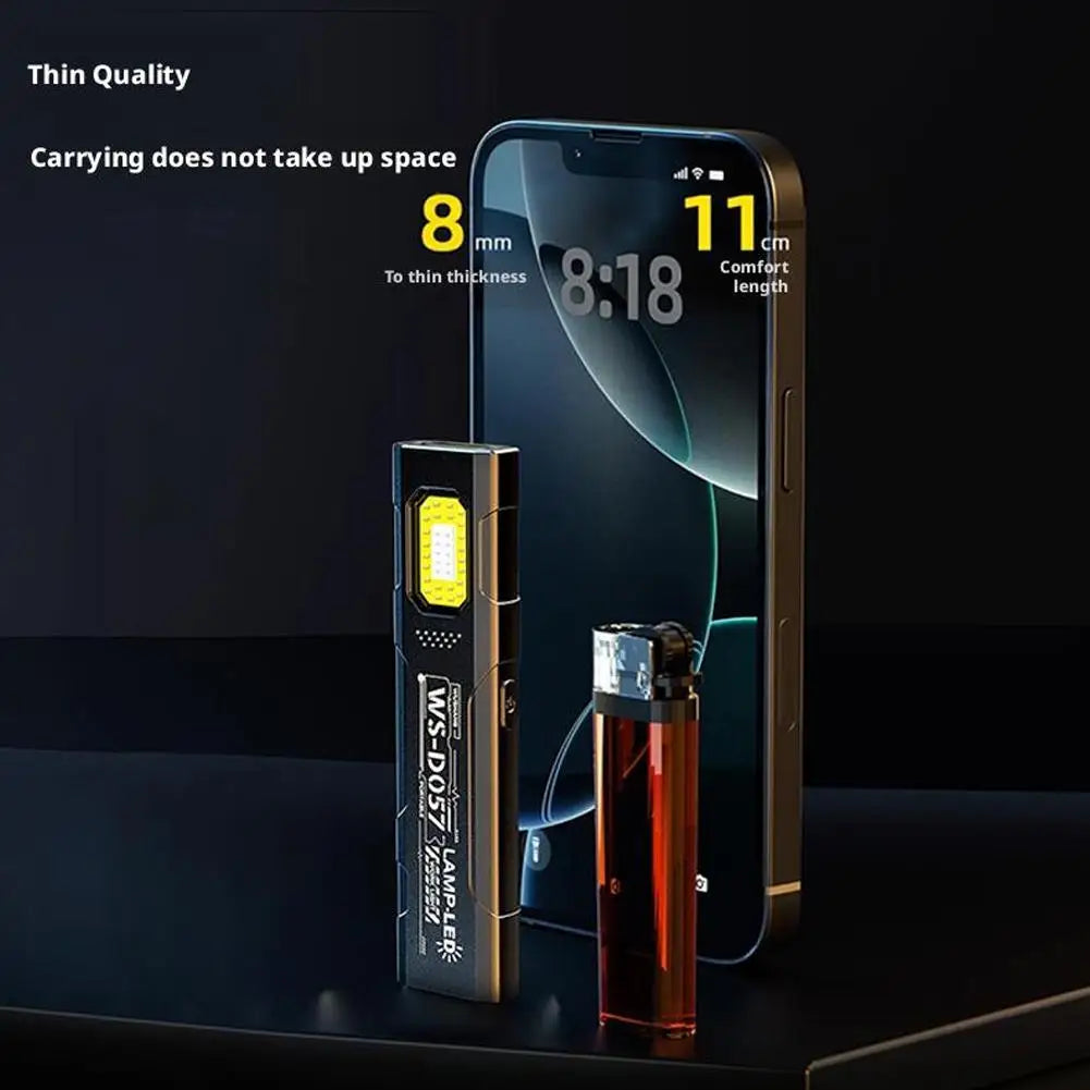 Outdoor LED Flashlight 550Lm Portable Mini Torch Light Pocket Lantern Flood Work Light with 5 Modes