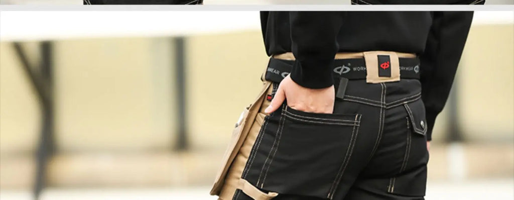 Cotton Working Pants Men Workwear Multi Pockets Cargo Pants Work Trousers Men with Knee Pads Workers Electrician Pants
