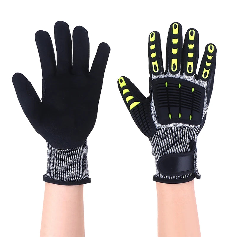 Safety Anti Vibration Safety Work Gloves Wear-resistant And Cut-resistant Mechanics Protective Work Gloves
