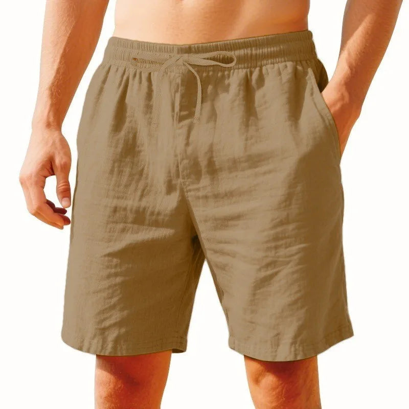 Summer Fashion Loose White Cargo Shorts Men's Handsome Streetwear Beachwear Solid Color with Pockets Shorts Workout Pants 2024