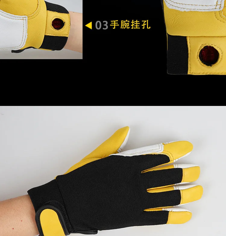 1 Pair Safety Work Gloves Builder Gloves Gardening Gloves Light-Duty Mechanic Gloves  Sheepskin Works Gloves for M/L/XL/XXL
