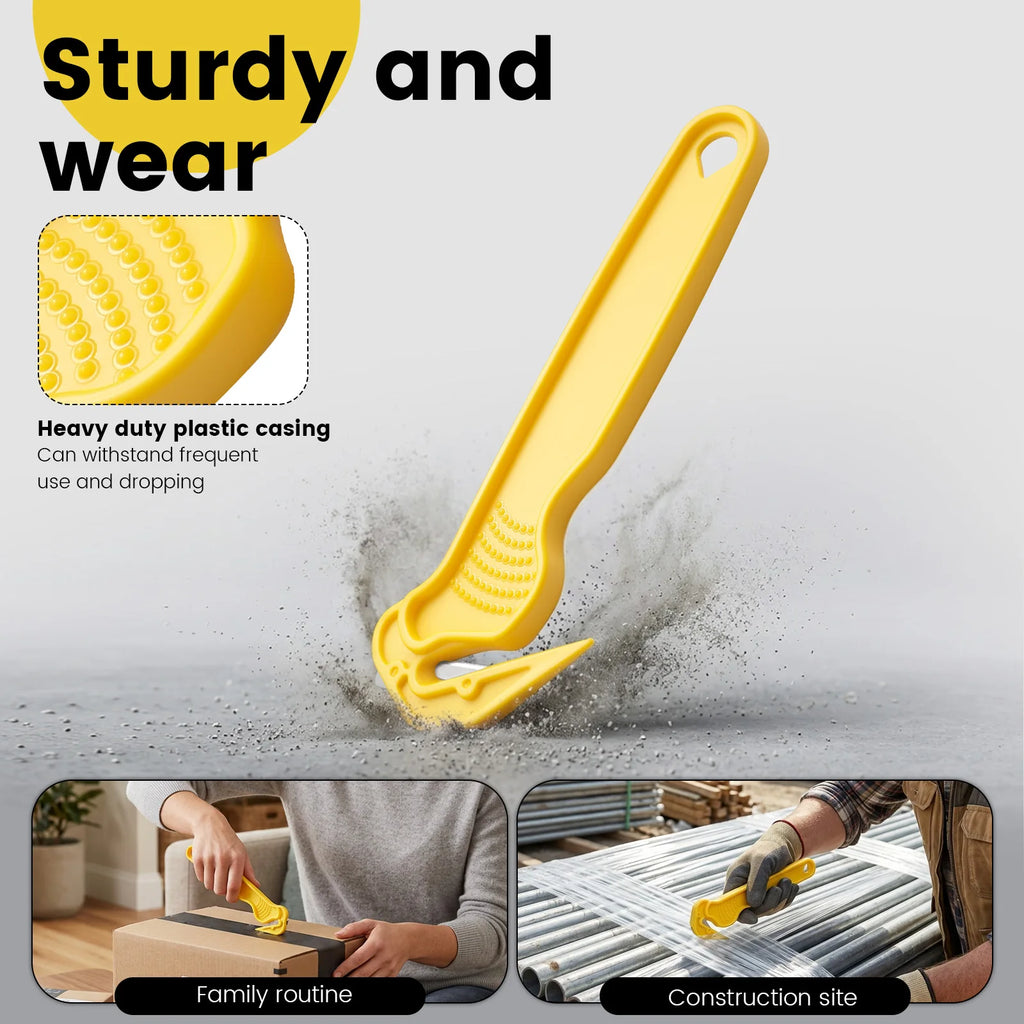 20/10 Pcs Film Safety Cutter Efficient Safety Box Cutters Multi-functional Package Opener Tools Tape Splitter for Shrink Wrap