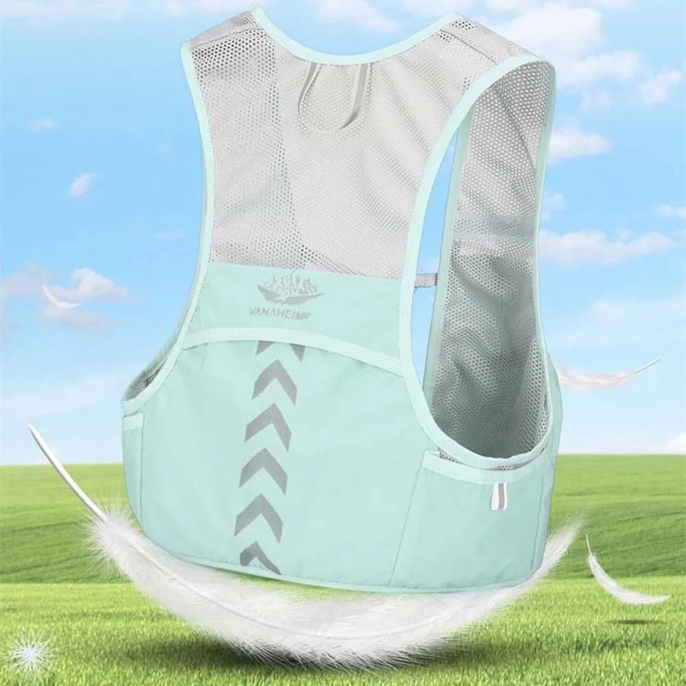 High Visibility Reflective Vest Bag Lightweight Security Night Running Bag Breathable Fluorescent Color Safety Reflective Vest