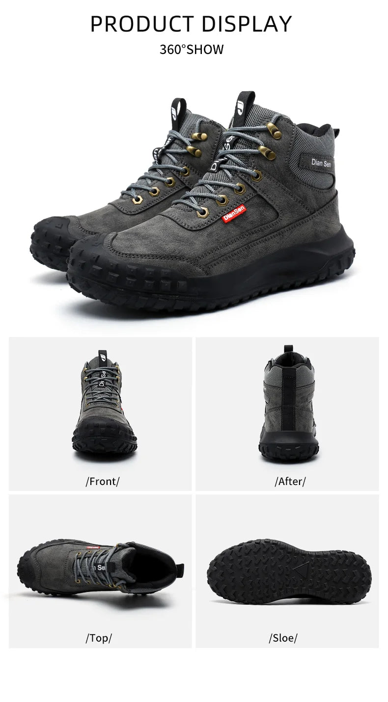 Men's Safety Work Boots Steel Toe Anti-smash Safety Shoes Wear-resisting Anti-Puncture Sole Fashionable Boots Forging Workshop