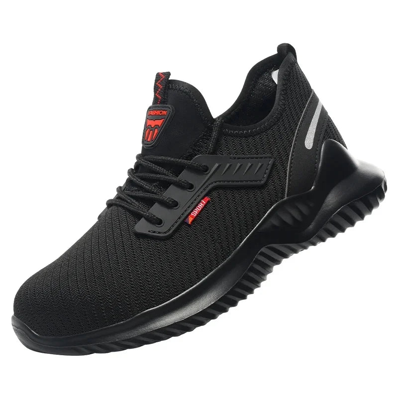 Men's Steel Toe Safety Boots Anti Smashing Work Shoes Safety Shoes Men's Work Anti Smashing Anti Slip Protection Safety Shoes