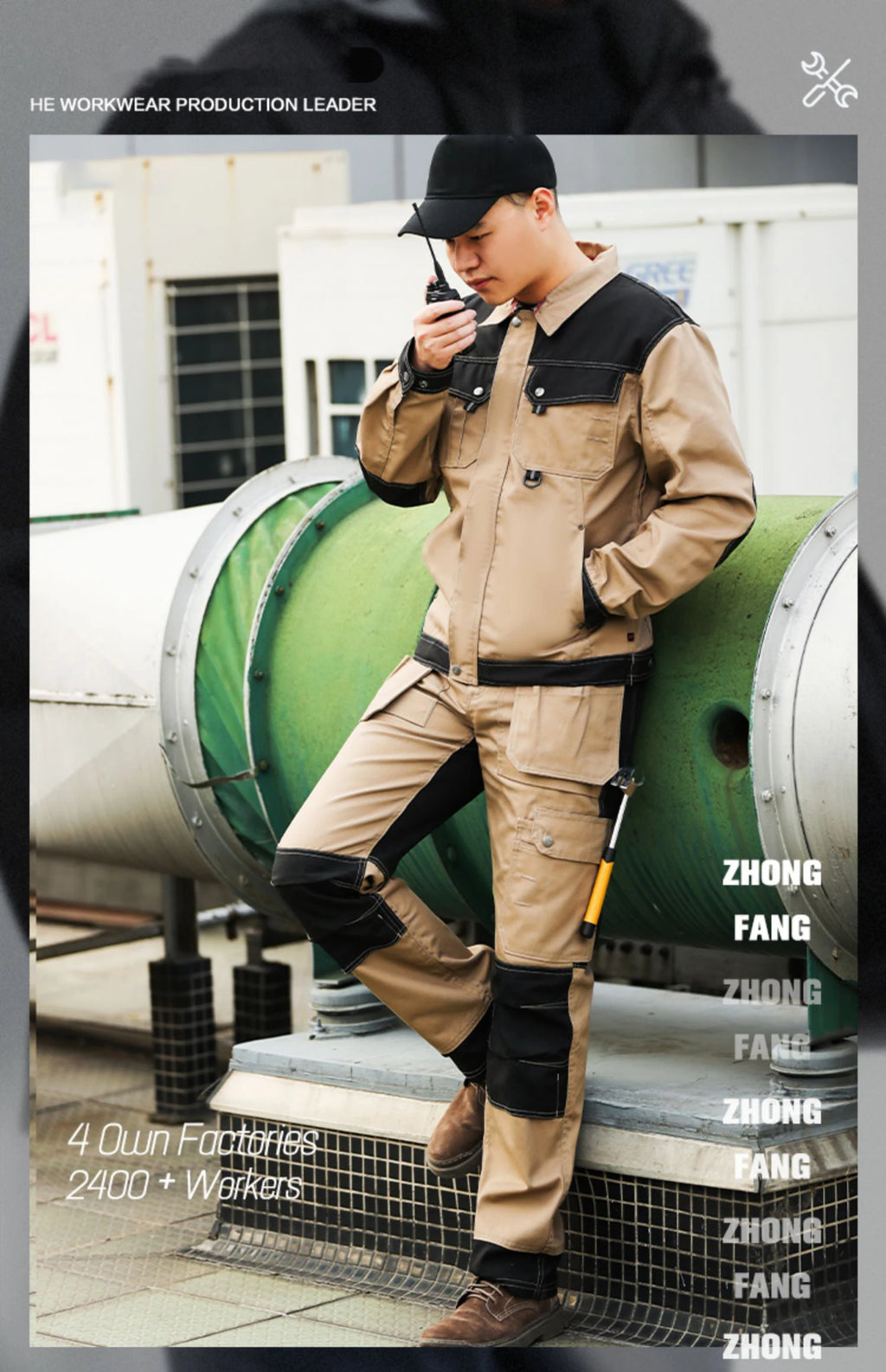Cotton Working Pants Men Workwear Multi Pockets Cargo Pants Work Trousers Men with Knee Pads Workers Electrician Pants