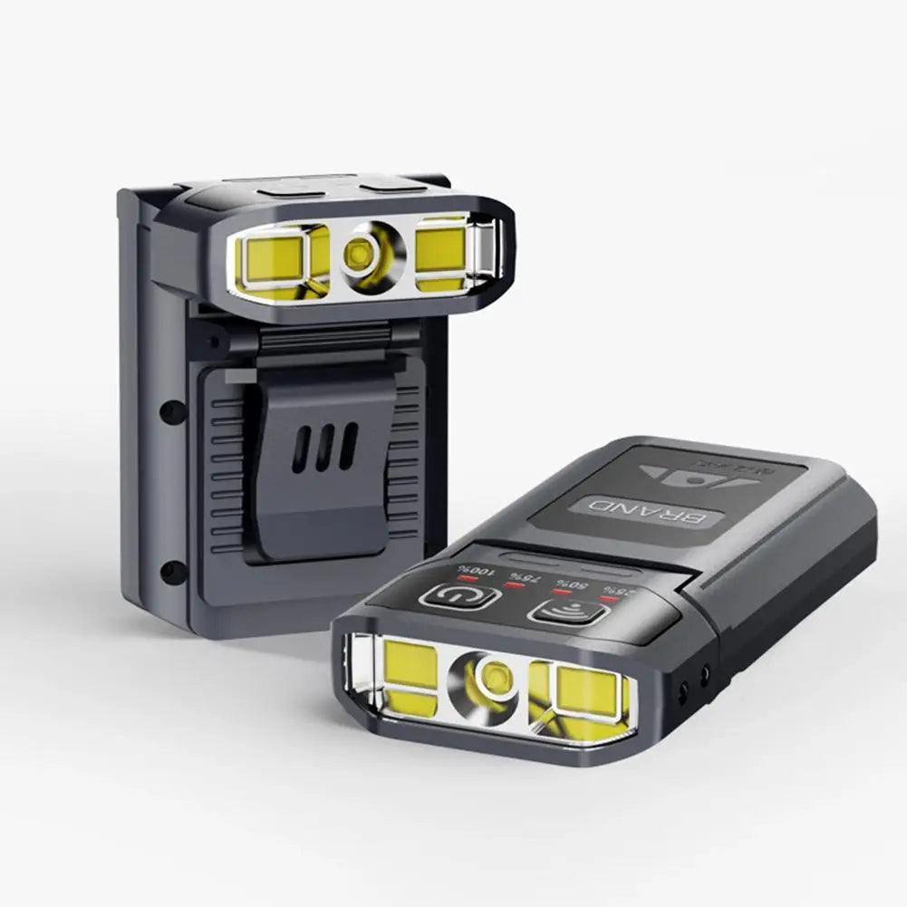 LED Headlamp Clip On Cap Hat Light Head Torch Fishing Camping Lamp USB Rechargeable Head Lamp Portable Lighting Headlight