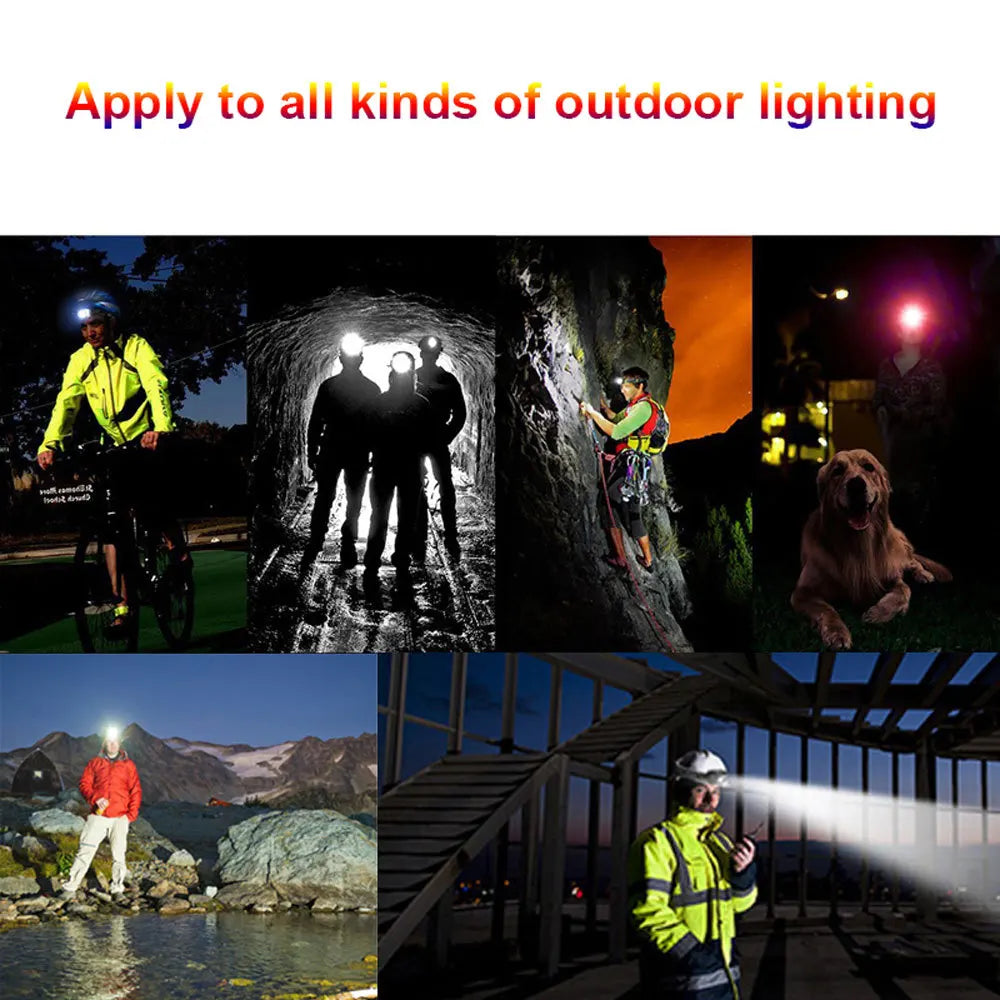 Powerful 5 LED Headlamp USB Rechargeable Headlamp Fishing Head Flashlight Waterproof Hunting Camping Outdoor Run Hiking Light