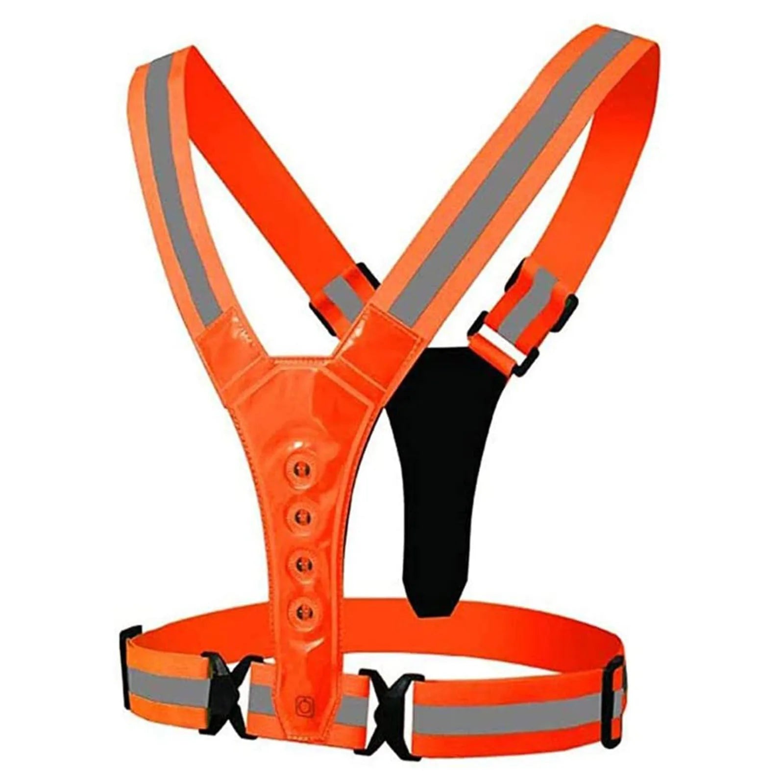 LED Reflective Running Vest Adjustable Elastic Flashing LED High Visibility Reflective Vest Cycling Security Vest for Running an