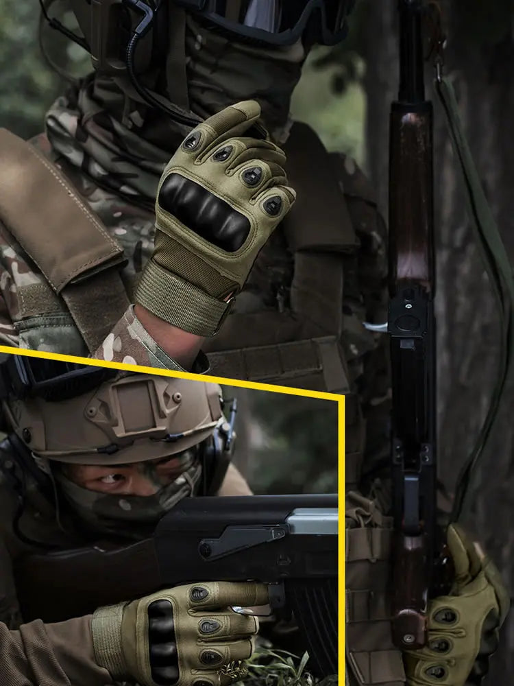 New Full Finger Tactical Gloves For Outdoor Sports Hunting Cycling Airsoft CS Paintball Hands Work Safety Gloves