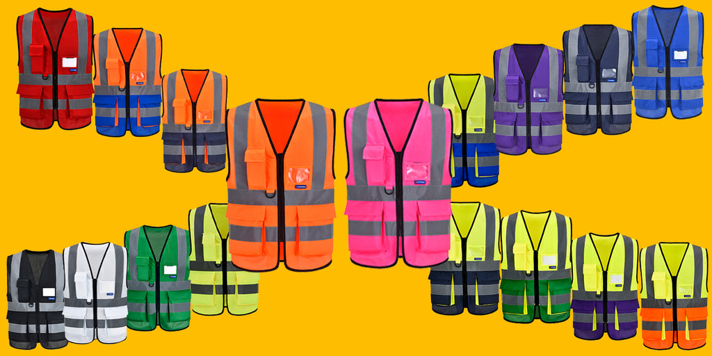 AYKRM High Visibility Reflective Vest  Safety Zip Pocket Hi Viz Security Waistcoats Multi Customized Logo Construction