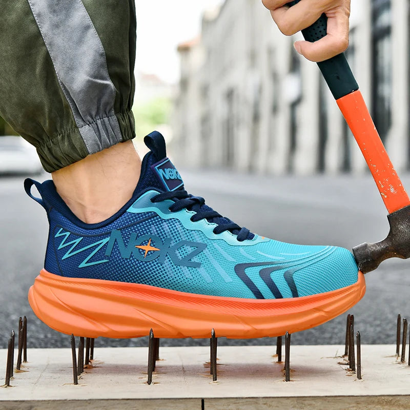 New Safety Boots Men Work Sneakers Indestructible Shoes Steel Toe Protective Boots Anti-smash Anti-puncture Work Safety Shoes