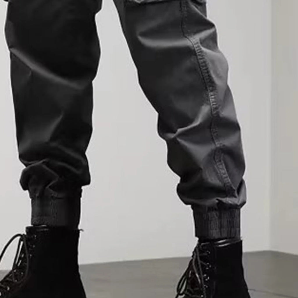 Cargo Pants for Mens Elastic Casual Trousers Zipper Multi Pocket Joggers Male Trousers Work Pants Jogging Pants