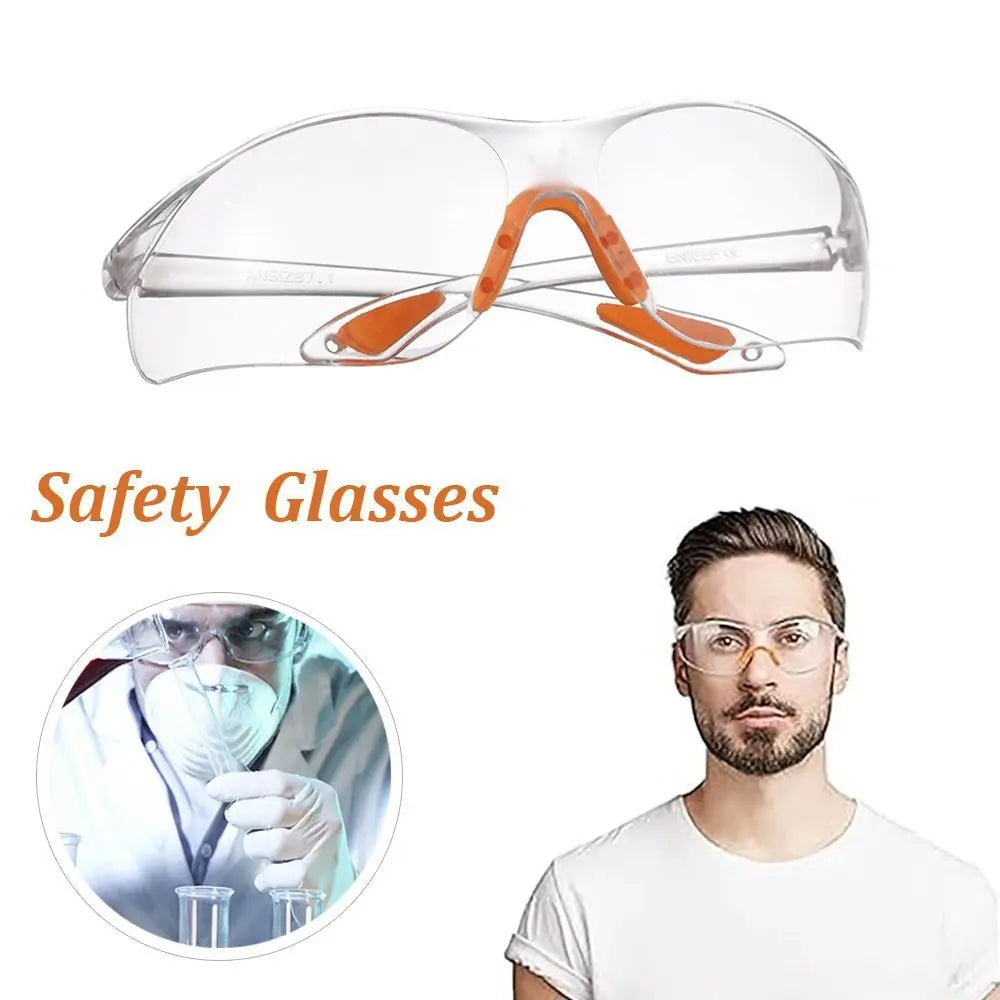 Clear Safety Glasses Protective Eyewear for Men Women Scratch & Impact Resistant Eye Protection for Work Lab
