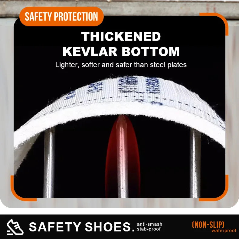 Men's Safety Work Boots Steel Toe Anti-smash Safety Shoes Wear-resisting Anti-Puncture Sole Fashionable Boots Forging Workshop
