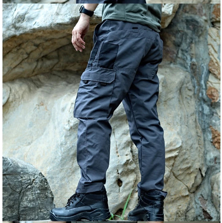 Men's Tactical Workwear Casual Pant Men Waterproof Cargo Pants Multi-pocket Wear-Resistant Outdoor Hiking Training Trousers