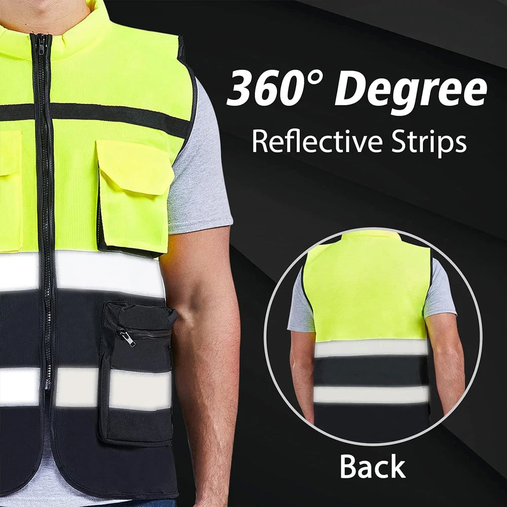 Safety Vest Custom LOGO TEXT High Visibility Working Clothes Construction Work Uniform Engineer Safety Vest