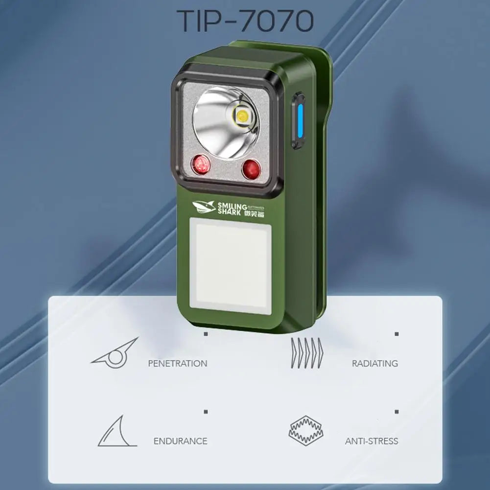 LED Magnetic Clamp Flashlight Outdoors Ultra-long-lasting Lighting Work Emergenc Lamp Clip-on Rechargeable Camping Hiking Light
