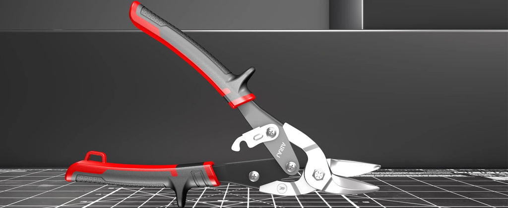 AIRAJ  Aviation Scissor Tin Snips Metal Sheet Cutting Snip Cutter Multi-directional Scissors Industrial Professional Hand Tool