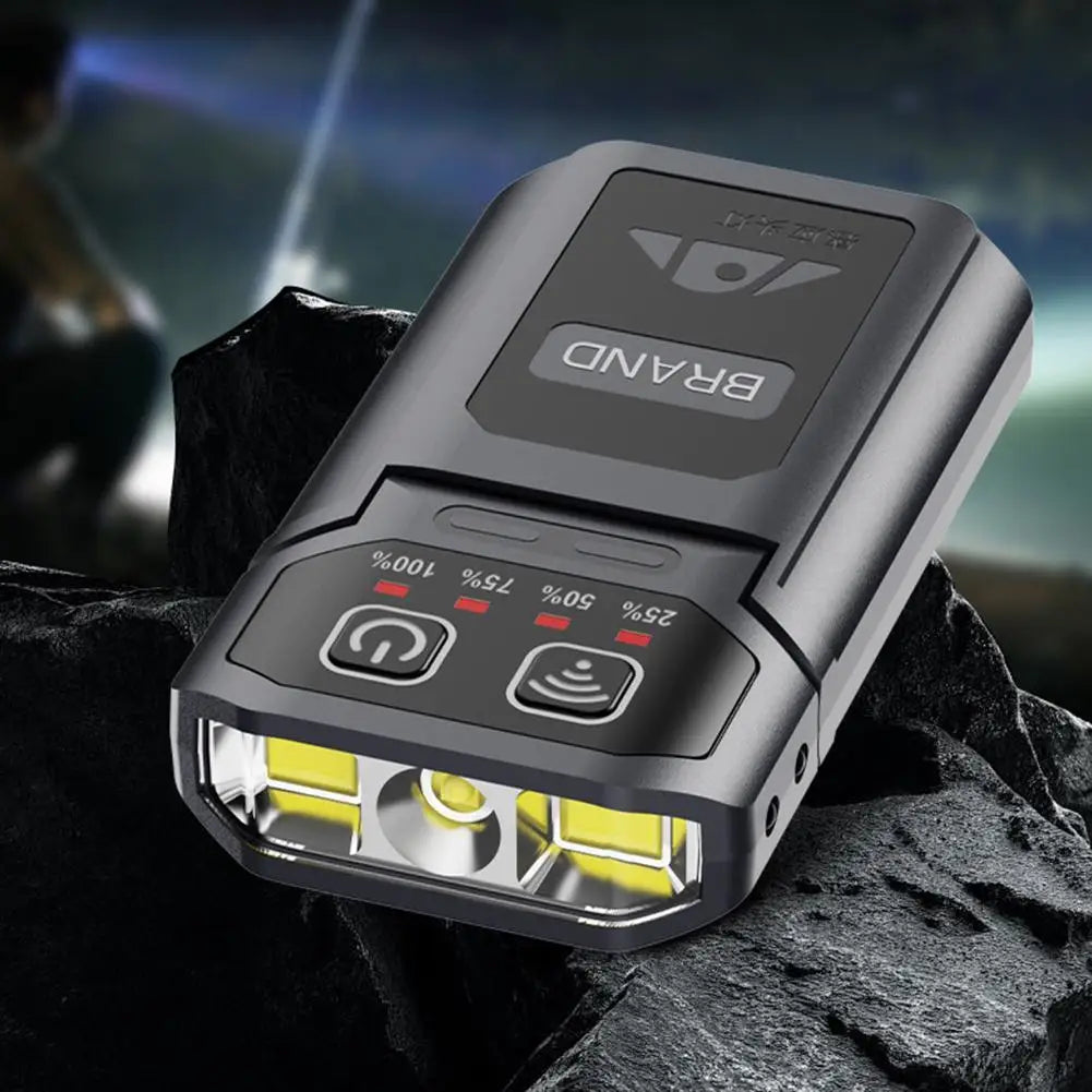 LED Headlamp Clip On Cap Hat Light Head Torch Fishing Camping Lamp USB Rechargeable Head Lamp Portable Lighting Headlight