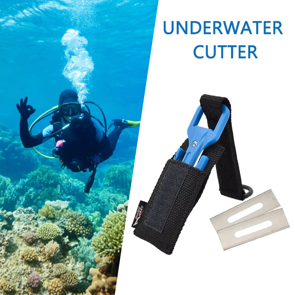 1 PCS Scuba Diving Cutting Special Knife Line Cutter Underwater Knife Secant Equipment Safety Emergency Easy Carry Accessory