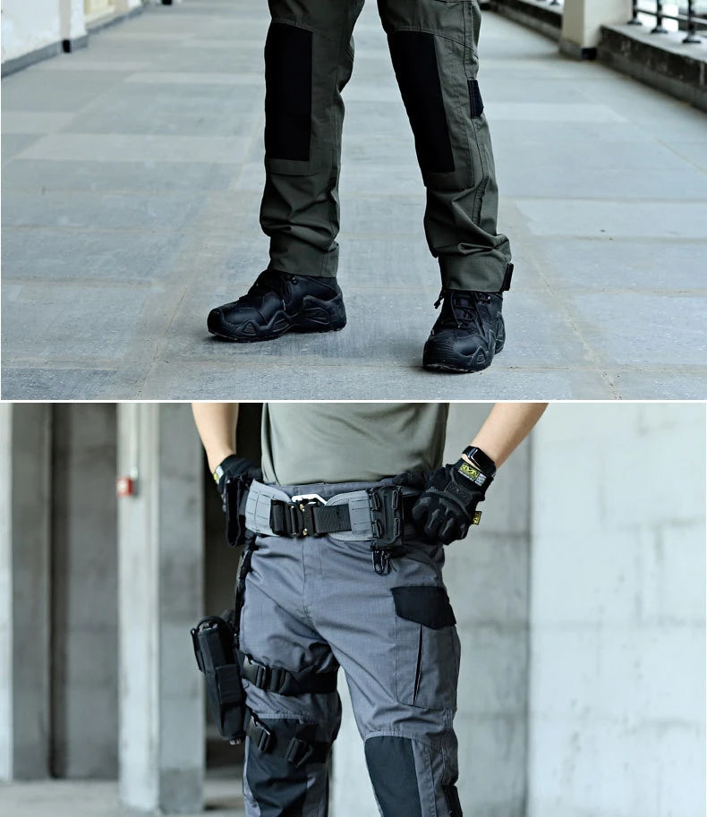 Cargo Pants Men Tactical Trousers Casual Multi Pockets Waterproof Pant Wear-Resistant Casual Trousers Outdoor Hiking Work Man