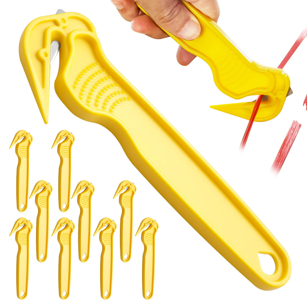 20/10 Pcs Film Safety Cutter Efficient Safety Box Cutters Multi-functional Package Opener Tools Tape Splitter for Shrink Wrap