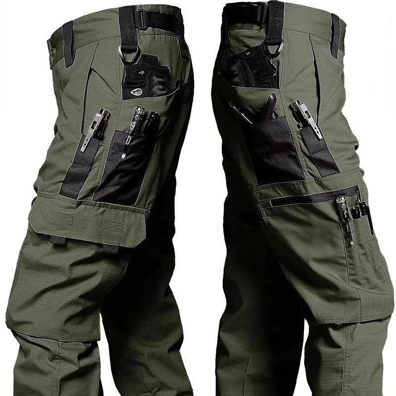 Men's Tactical Workwear Casual Pant Men Waterproof Cargo Pants Multi-pocket Wear-Resistant Outdoor Hiking Training Trousers