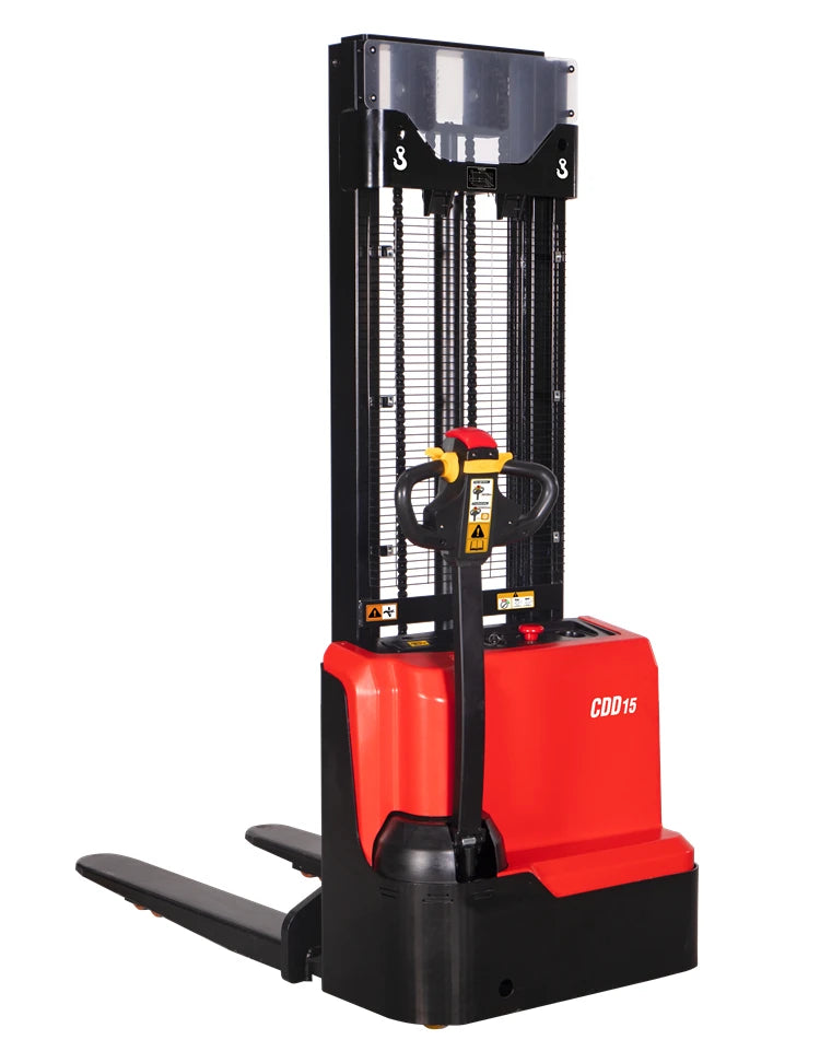 Electric Self-propelled Forklift with a Load Capacity of 1.5 Tons and a Lifting Height of 3 Meters  Electric Stacker Forklift