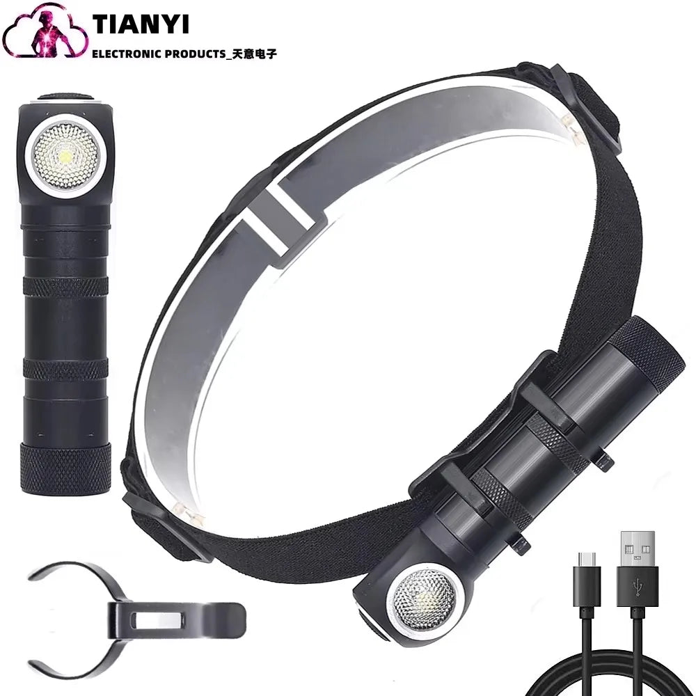 High-brightness outdoor corner headlamp with strong light, made of aluminum alloy and waterproof, suitable for camping or mainte