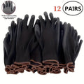 12 Pairs Protective Work Gloves Wear-resistant Non-slip Anti-static Gardening And Woodworking Machinery Safety Work Gloves